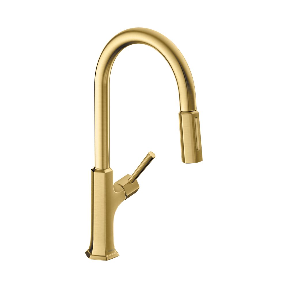 Hansgrohe 04852250 Locarno Higharc Kitchen Faucet 2 Spray Pull Down 1.75 Gpm Brushed Gold Optic