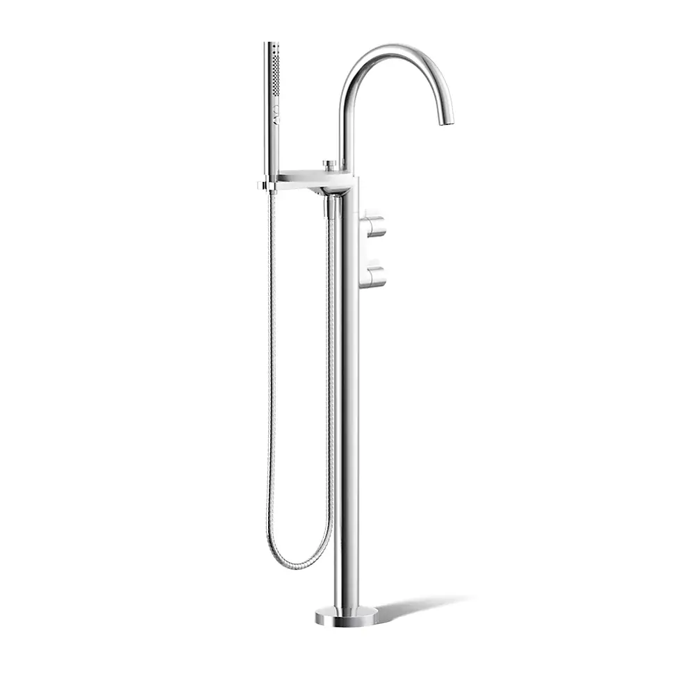Kohler T77984-4-CP Components Freestanding Bath Faucet Lever Handles Polished Chrome