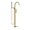 Kohler T77984-9-2MB Components Freestanding Bath Faucet Industrial Handles Vibrant Brushed Moderne Brass