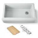 Kohler 24564-95 Riverby 35-3/4" Undermount Farmhouse Workstation Sink Ice Grey
