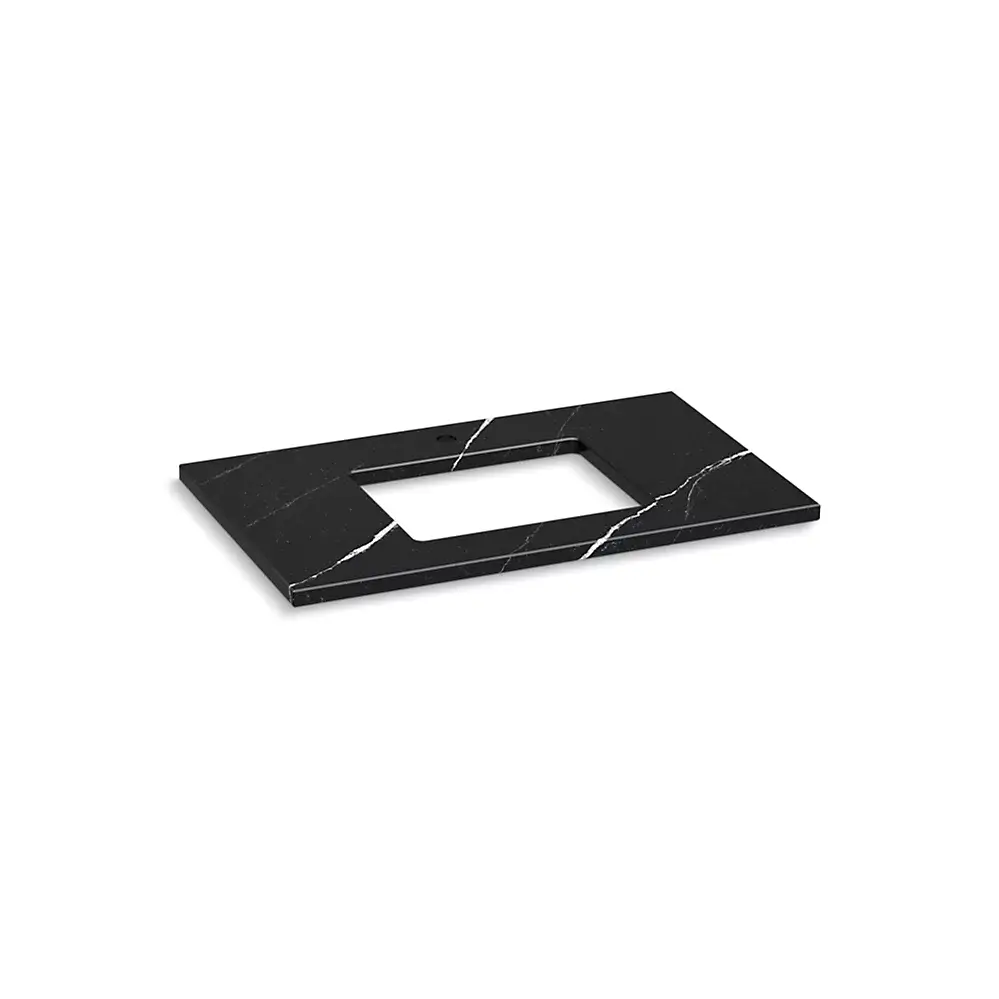 Kohler 28250-EMQ Silestone 37" Quartz Vanity Top With Rectangular Cutout Eternal Marquina