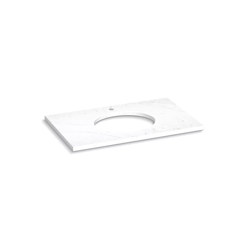 Kohler 28251-EST Silestone 37" Quartz Vanity Top With Oval Cutout Eternal Statuario