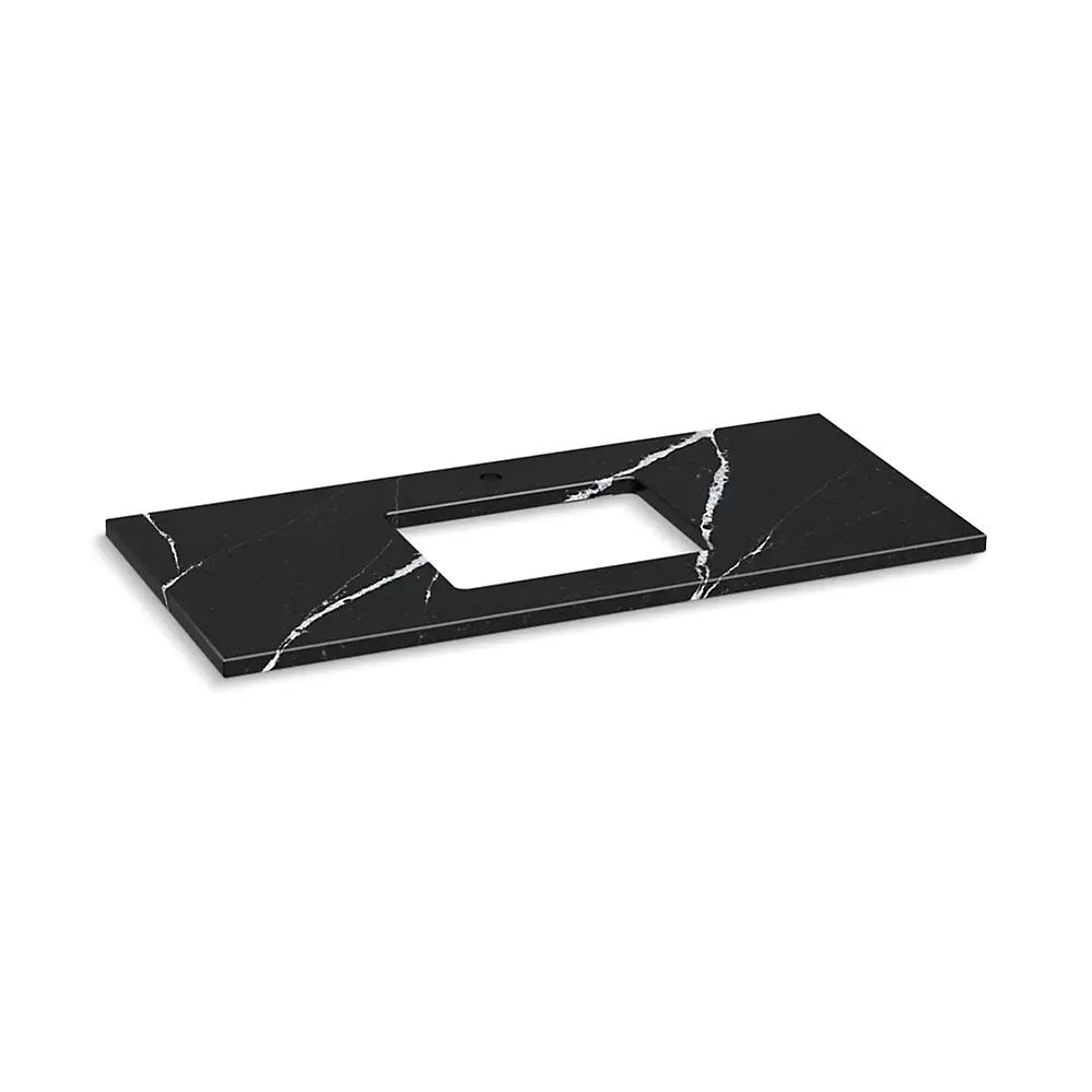 Kohler 28253-EMQ Silestone 49" Quartz Vanity Top With Rectangular Cutout Eternal Marquina