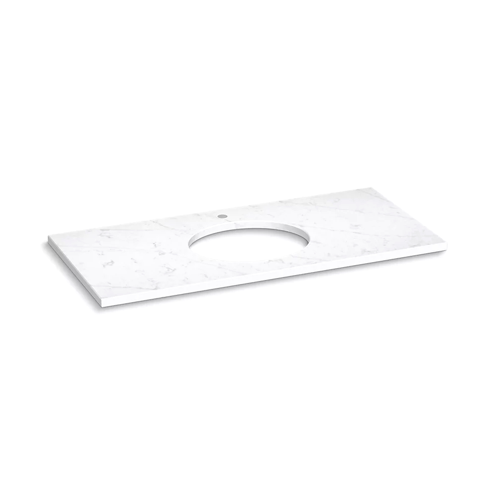 Kohler 28254-EST Silestone 49" Quartz Vanity Top With Oval Cutout Eternal Statuario