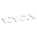 Kohler 28255-EST Silestone 61" Quartz Vanity Top Two Rectangular Cutouts Eternal Statuario