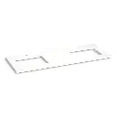 Kohler 28255-MMW Silestone 61" Quartz Vanity Top Two Rectangular Cutouts Miami White