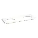 Kohler 28256-MMW Silestone Quartz 61" Vanity Top Double Oval Cutouts Miami White