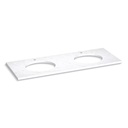 Kohler 28259-EST Silestone Quartz 61" Vanity Top Double Oval Cutouts Eternal Statuario