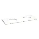 Kohler 28259-MMW Silestone Quartz 61" Vanity Top Double Oval Cutouts Miami White