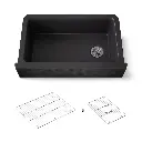 Kohler 29825-CM1 Cairn 34" Undermount Single Bowl Farmhouse Kitchen Sink Matte Black