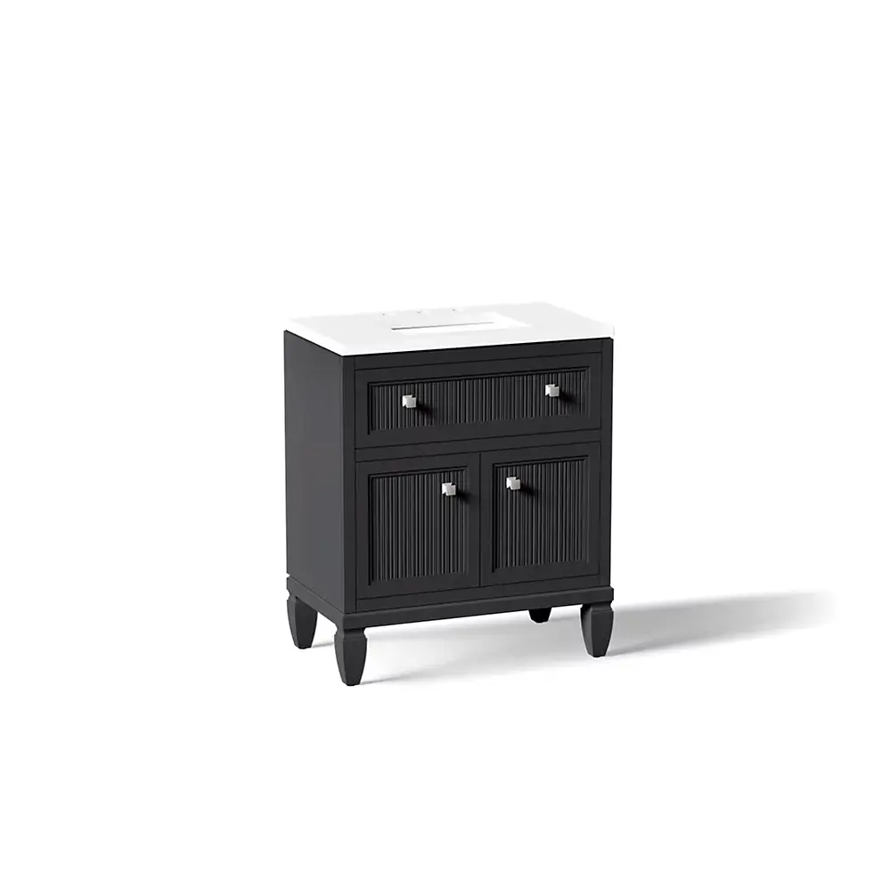 Kohler 33536-ASB-1WX Hearthaven 30" Vanity Cabinet With Sink Slate Grey