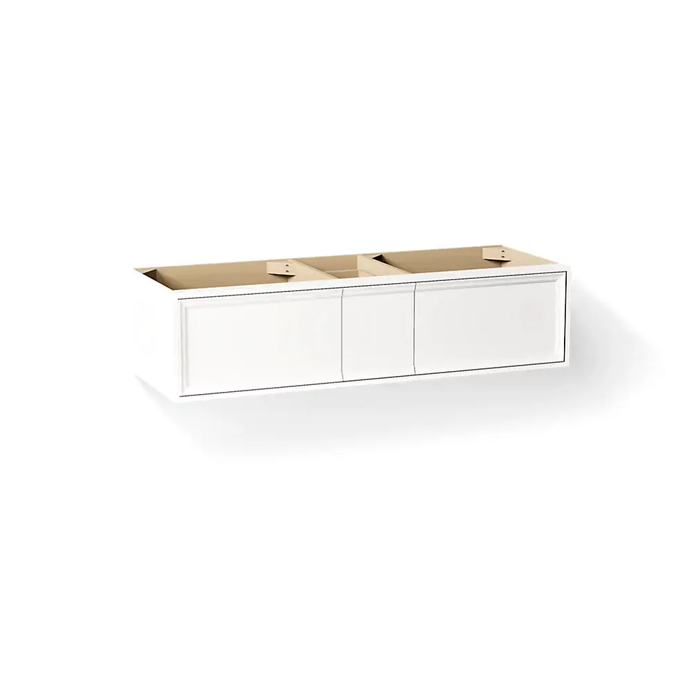 Kohler 33567-1WA Lodern 60" Wall Hung Bathroom Vanity Cabinet Linen White