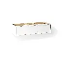 Kohler 33567-1WA Lodern 60" Wall Hung Bathroom Vanity Cabinet Linen White