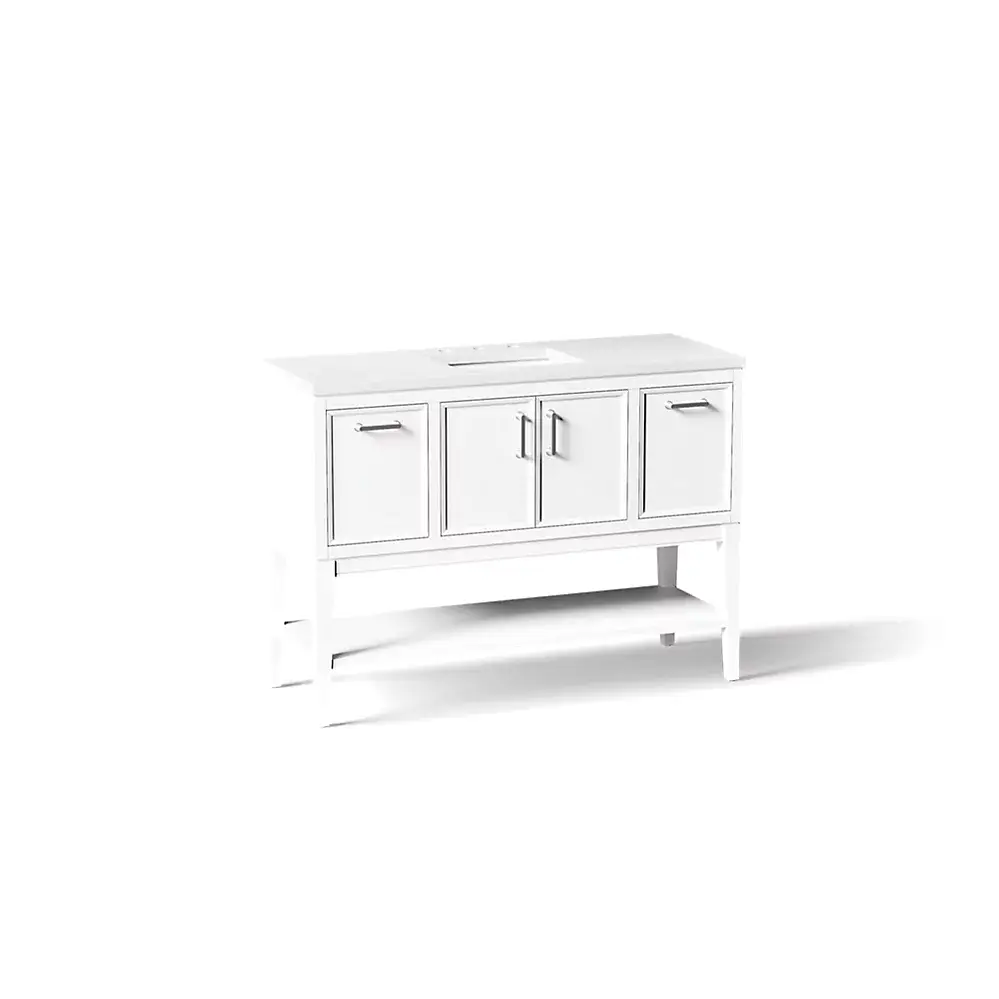 Kohler 33580-ASB-0 Winnow 48" Bathroom Vanity Cabinet With Sink White