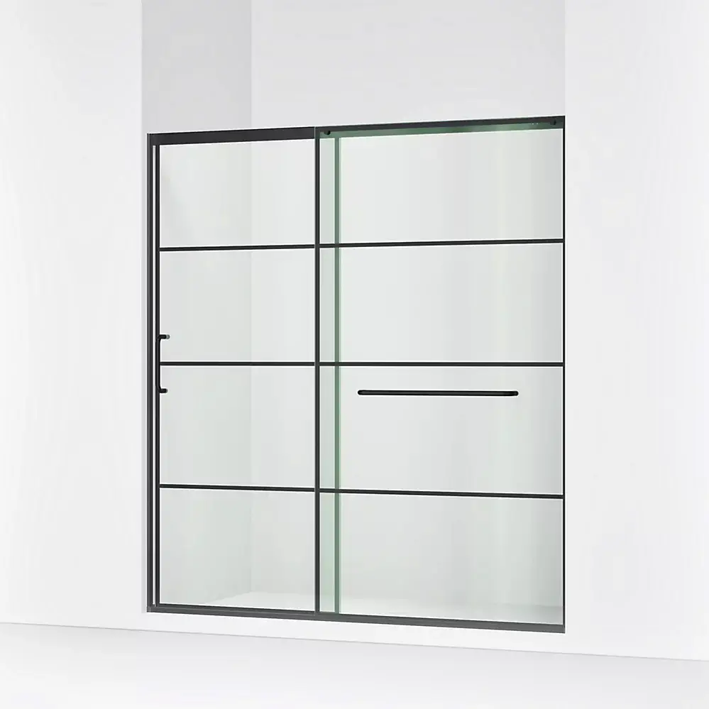 Kohler 707617-8G79-BL Elate 75" Sliding Glass Shower Door Matte Black