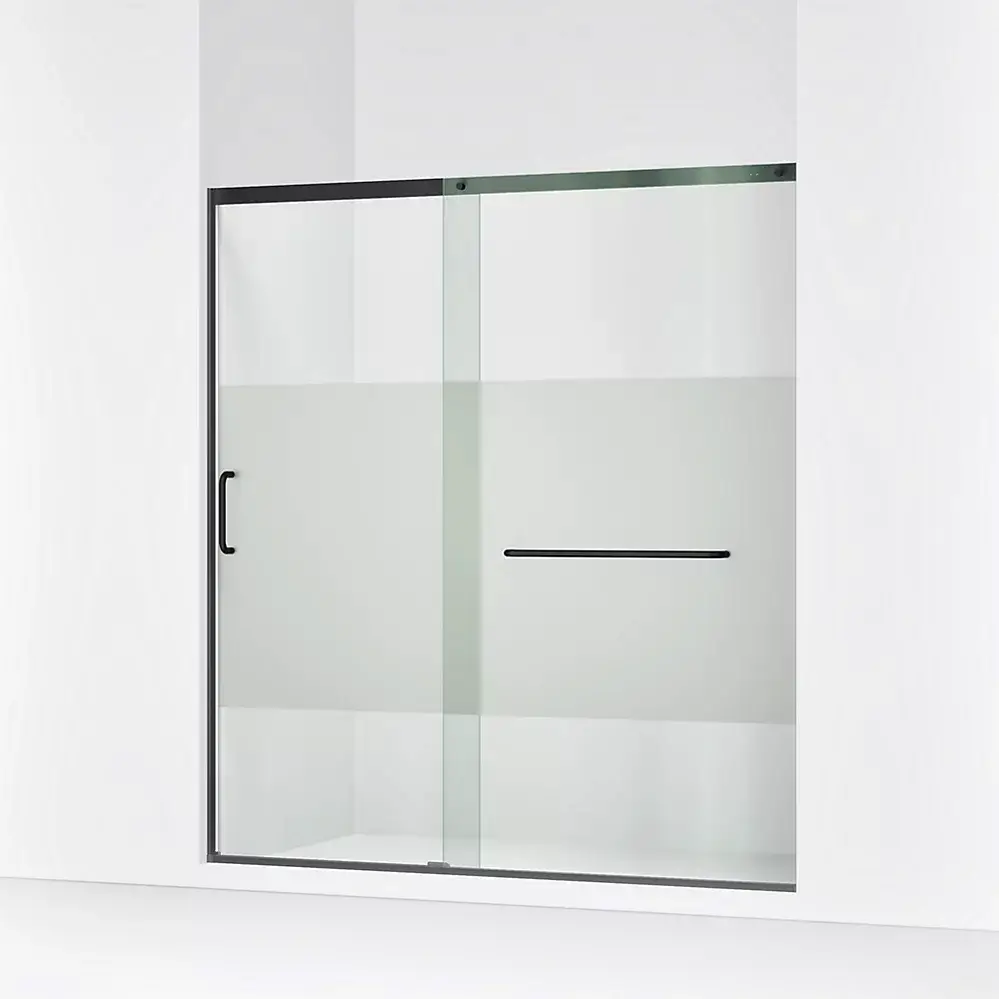 Kohler 707617-8G81-BL Elate 75" Sliding Glass Shower Door Matte Black
