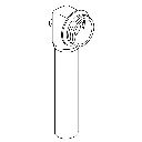 Kohler 1001131-BV Overflow Ell & Tube Assembly Vibrant Brushed Bronze