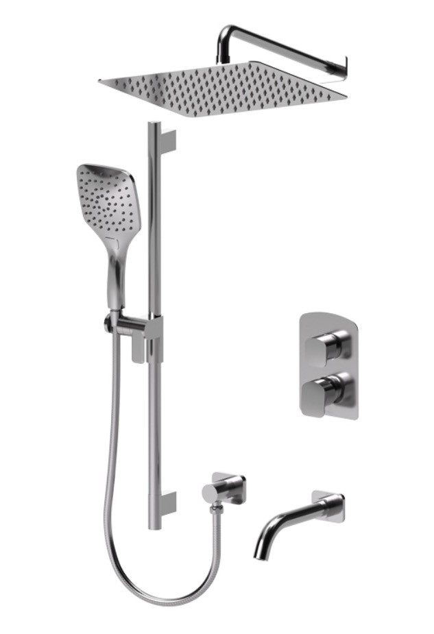 Tenzo DEPB33-501125-CR Delano T-Box Kit 3 Functions Pres Bal Chrome Finish