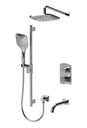 Tenzo DEPB33-501145-CR Delano T-Box Kit 3 Functions Pres Bal Chrome Finish