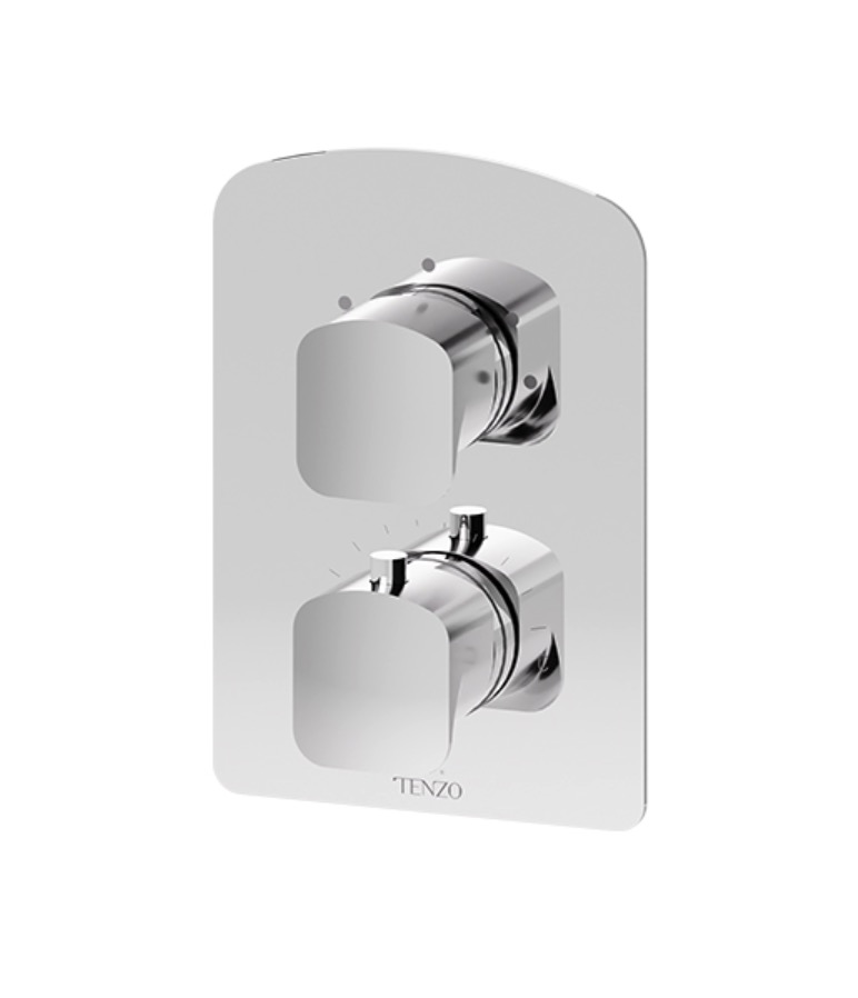 Tenzo DET33-CR Delano T-Box Valve 3 Functions Thermo Chrome Finish