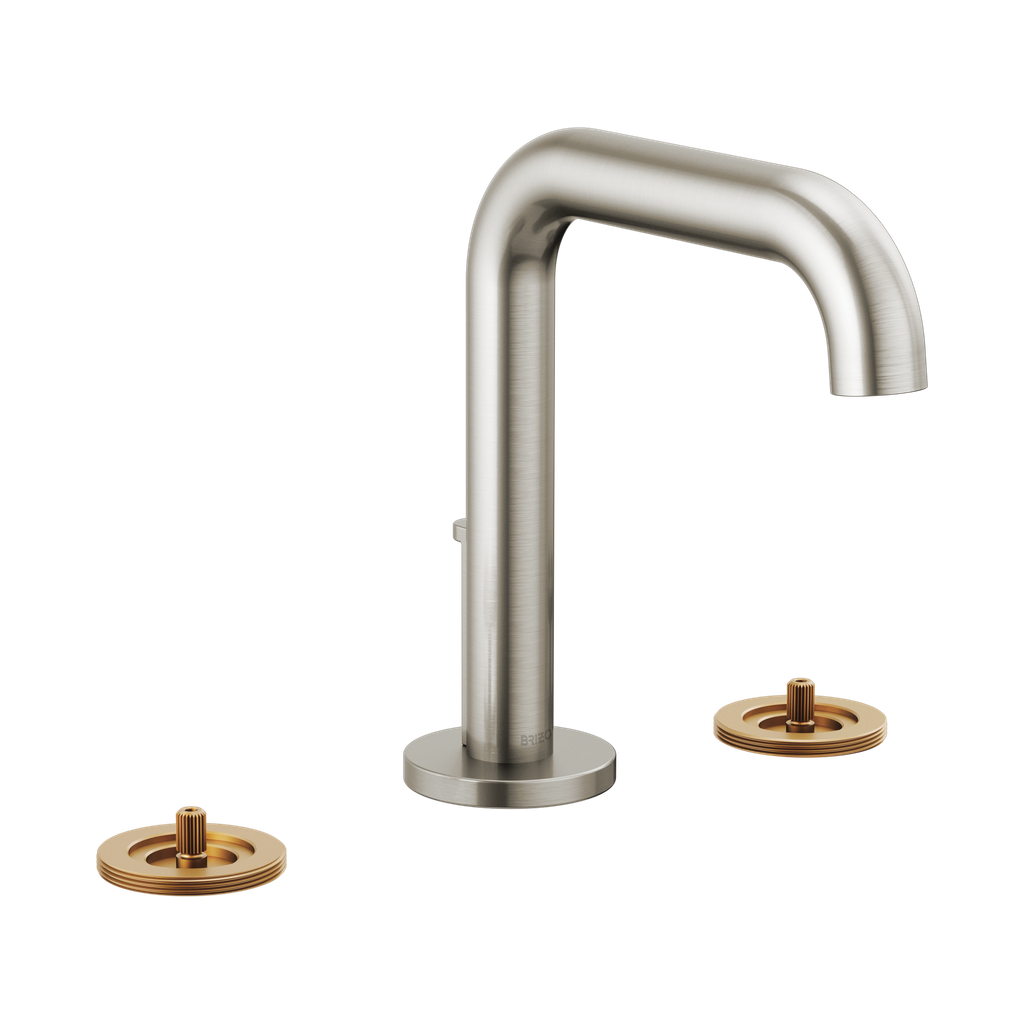 Brizo 65332LF-NKLHP Litze Widespread Lavatory Faucet Less Handles Brilliance Luxe Nickel