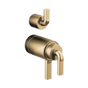 Brizo HL7539-GL Litze Thermostatic Valve With Diverter Trim Handle Kit Brilliance Luxe Gold
