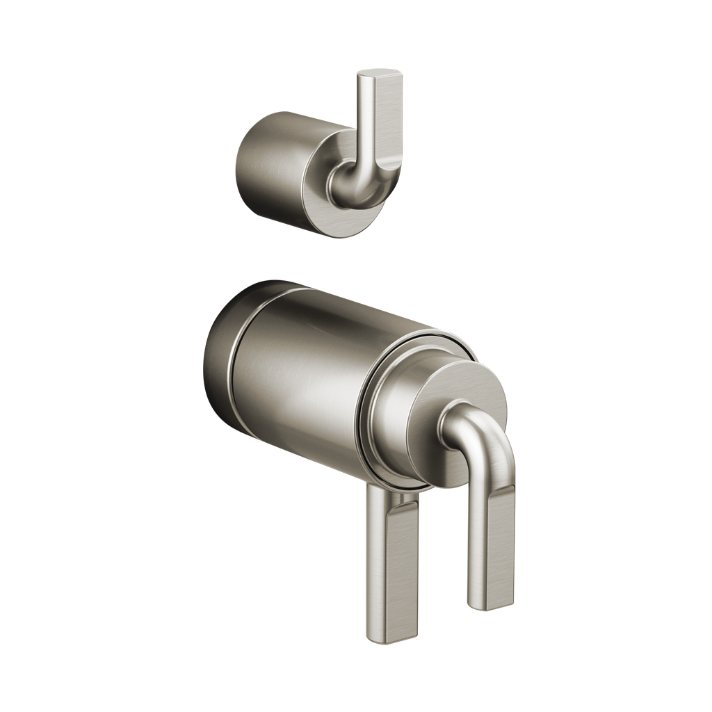 Brizo HL7539-NK Litze Thermostatic Valve With Diverter Trim Handle Kit Brilliance Luxe Nickel