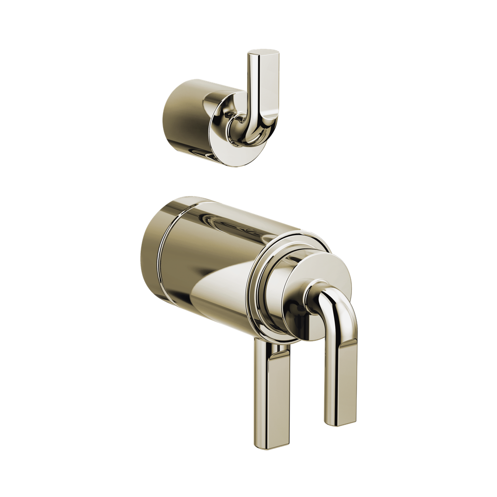 Brizo HL7539-PN Litze Thermostatic Valve With Diverter Trim Handle Kit Brilliance Polished Nickel