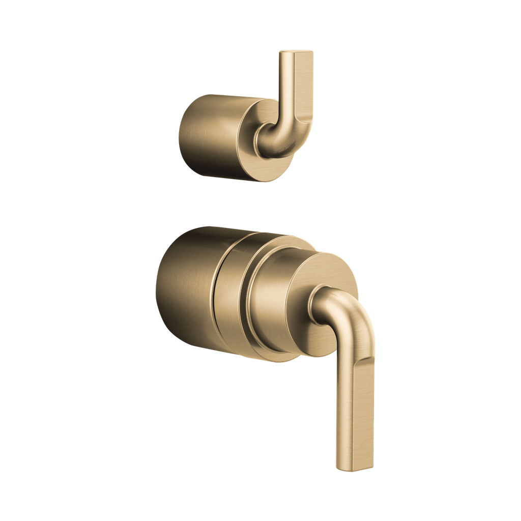 Brizo HL75P39-GL Litze Pressure Balance Valve With Diverter Trim Handle Kit Brilliance Luxe Gold