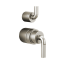 Brizo HL75P39-NK Litze Pressure Balance Valve With Diverter Trim Handle Kit Brilliance Luxe Nickel