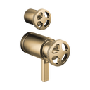 Brizo HW7532-GL Litze Thermostatic Valve With Diverter Trim Handle Kit Brilliance Luxe Gold