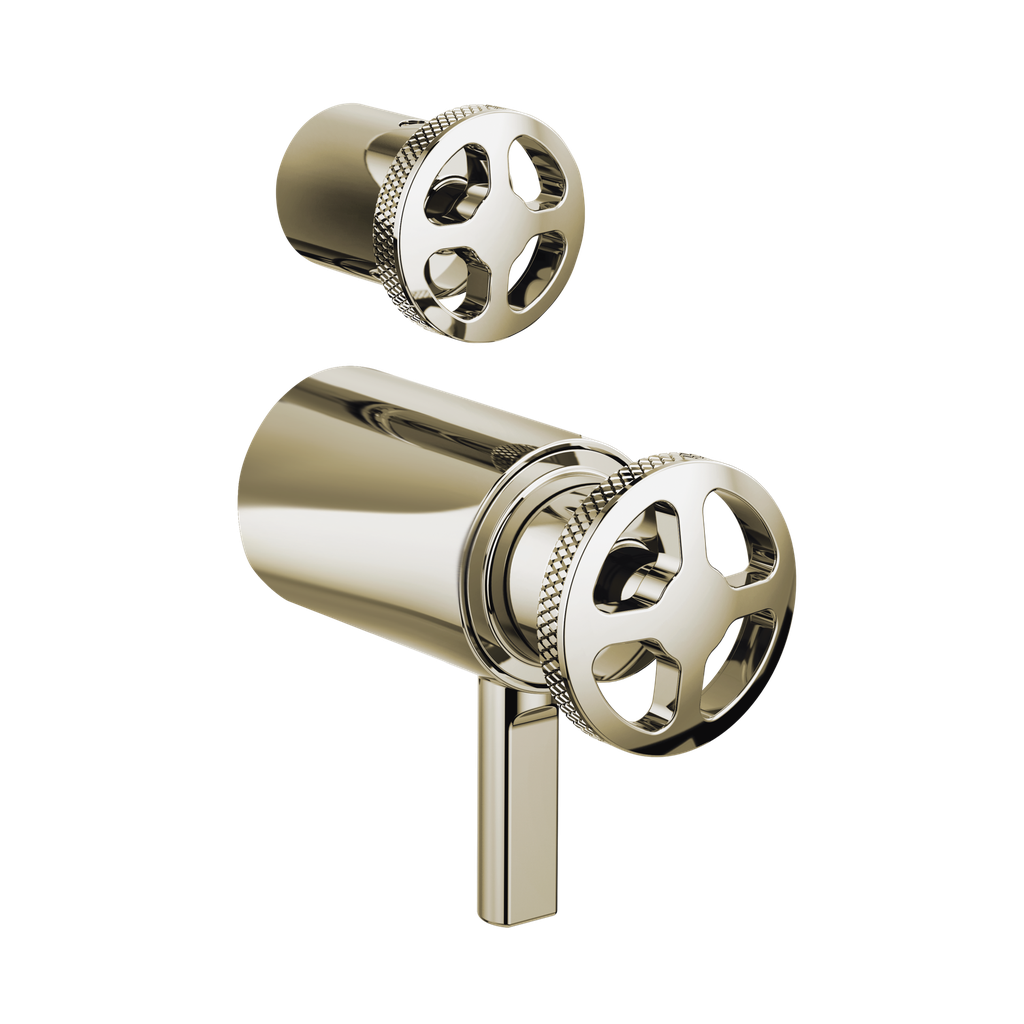 Brizo HW7532-PN Litze Thermostatic Valve With Diverter Trim Handle Kit Brilliance Polished Nickel