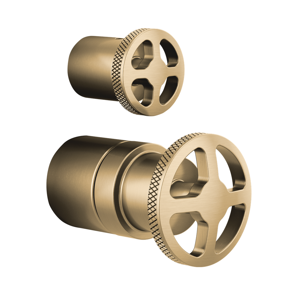 Brizo HW75P32-GL Litze Pressure Balance Valve With Diverter Trim Handle Kit Brilliance Luxe Gold