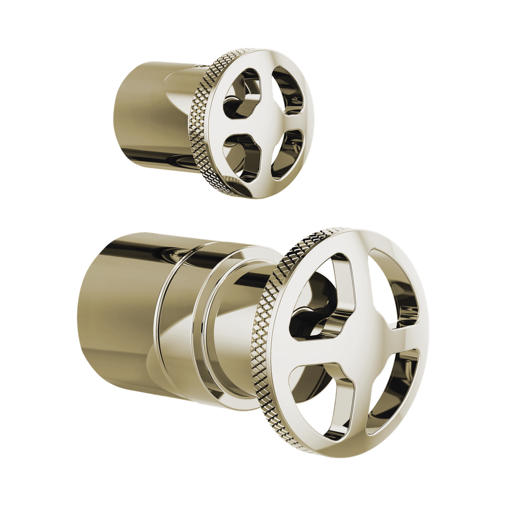 Brizo HW75P32-PN Litze Pressure Balance Valve With Diverter Trim Handle Kit Brilliance Polished Nickel