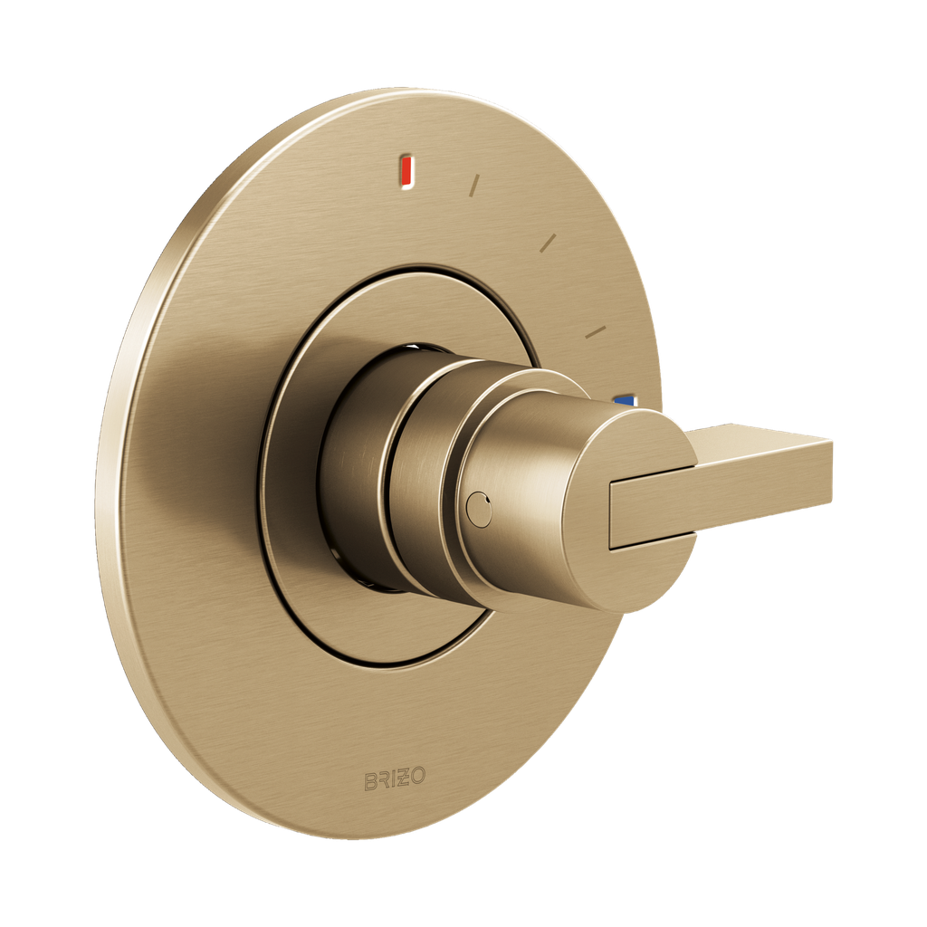 Brizo T60P035-GLLHP Litze Pressure Balance Valve Trim Less Handle Brilliance Luxe Gold