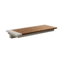 Brizo 691022-NKTK Frank Lloyd Wright Wall Shelf Brilliance Luxe Nickel Wood
