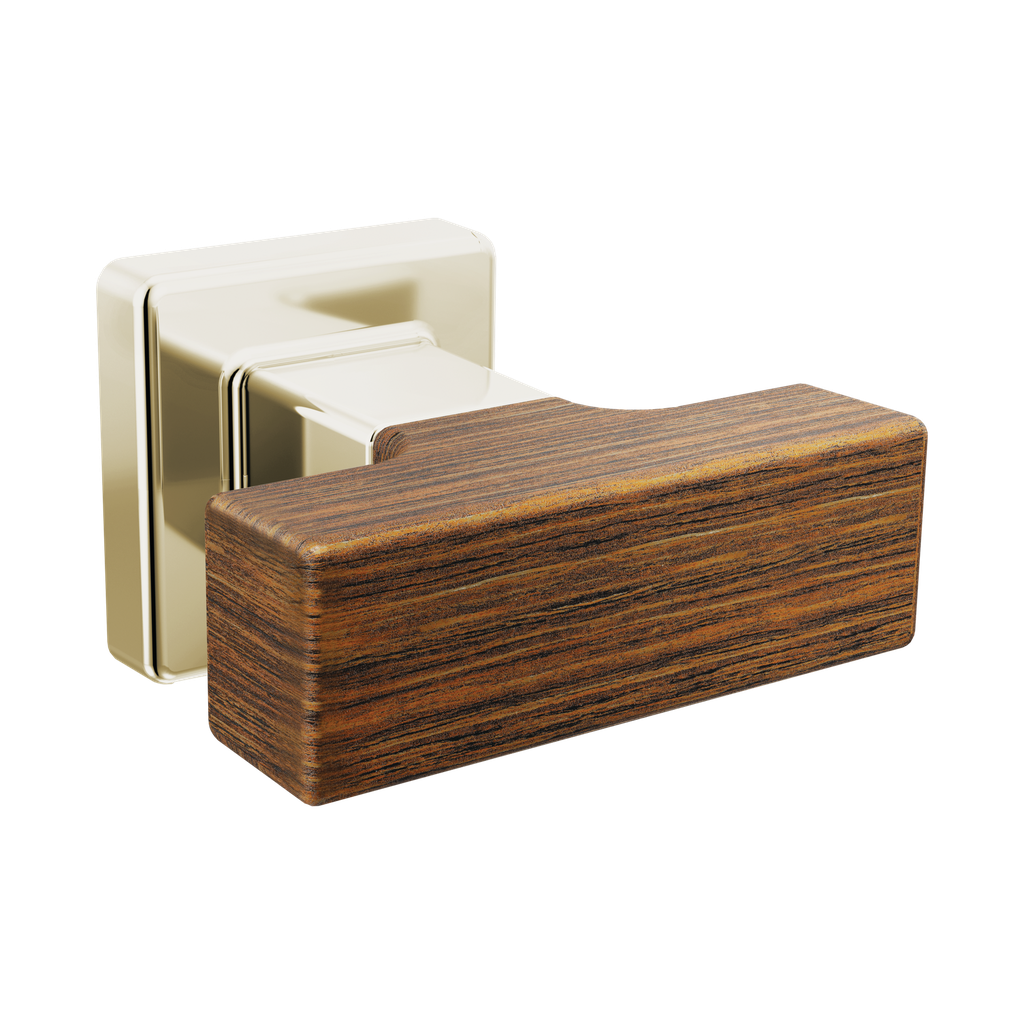 Brizo 699222-PNTK Frank Lloyd Wright Drawer Knob Brilliance Polished Nickel Wood