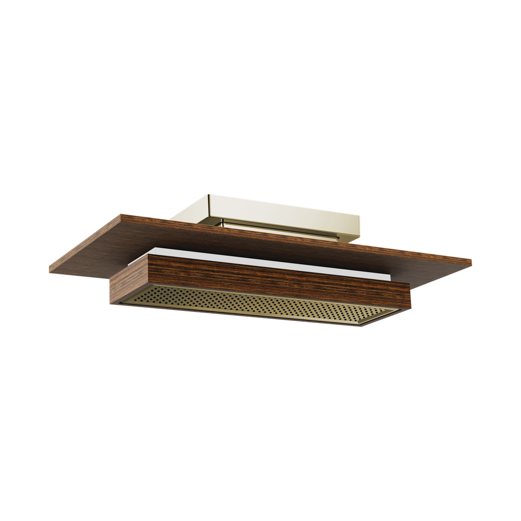 Brizo 81422-PNTK Frank Lloyd Wright Raincan 1.75 GPM Showerhead Brilliance Polished Nickel Wood