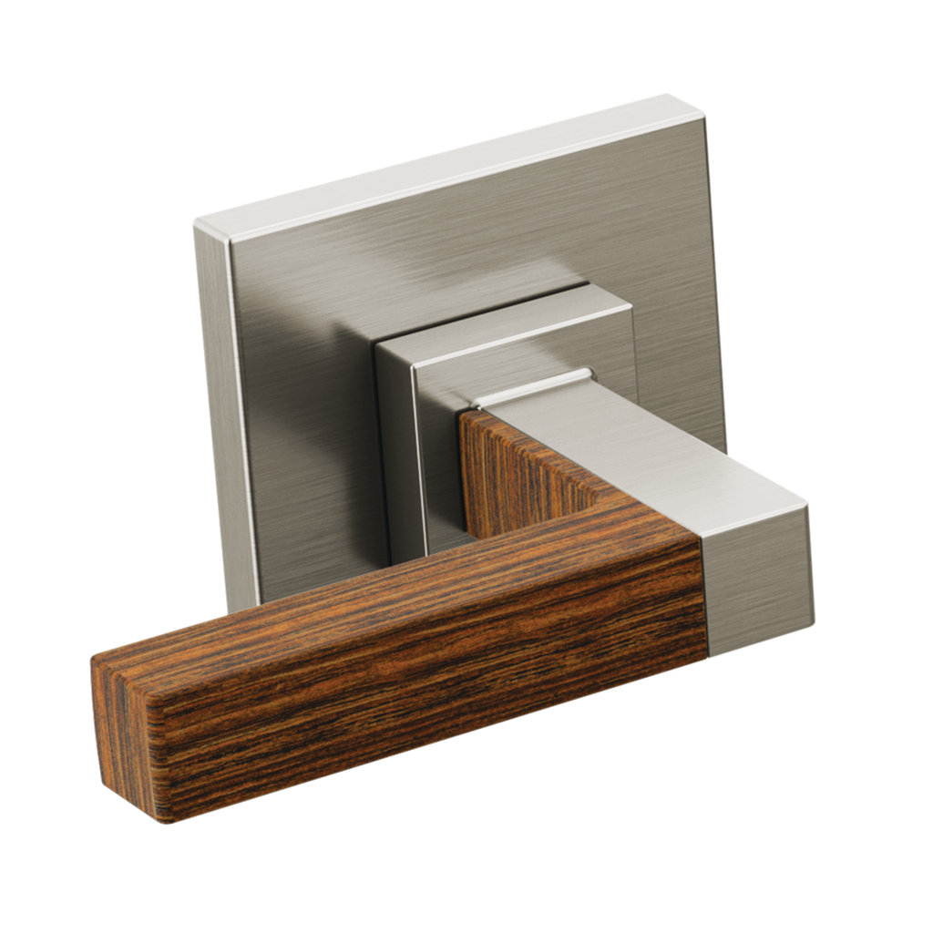Brizo HL70422-NKTK Frank Lloyd Wright Wall Mount Tub Filler Lever Handle Kit Brilliance Luxe Nickel Wood