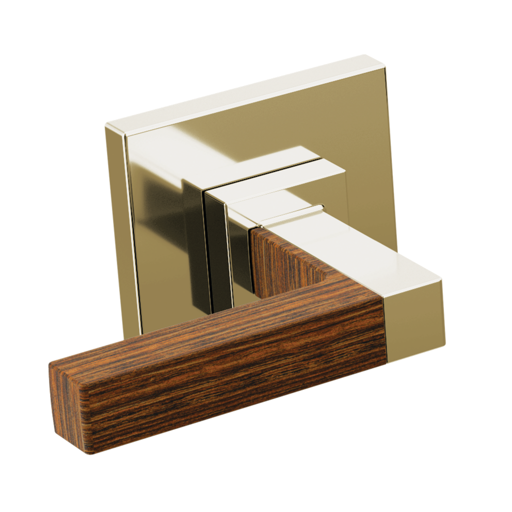Brizo HL70422-PNTK Frank Lloyd Wright Tub Filler Lever Handle Kit Brilliance Polished Nickel Wood