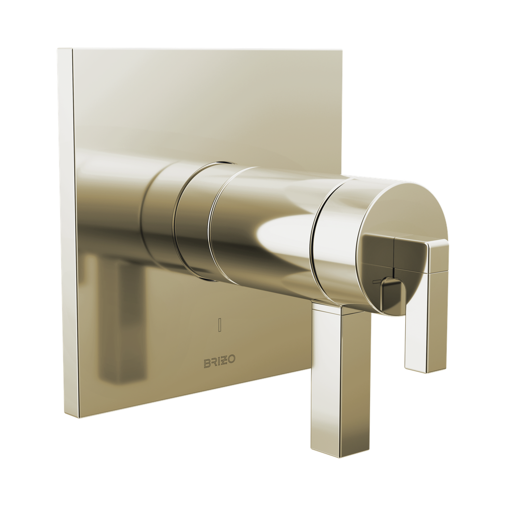 Brizo T60022-PNLHP Frank Lloyd Wright Thermostatic Valve Only Trim Less Handles Brilliance Polished Nickel