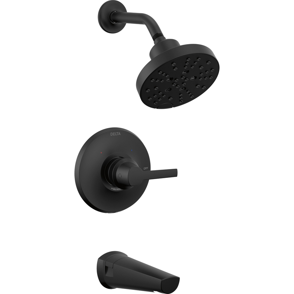 Delta T14472-BL Galeon 14S Tub Shower Trim With H2Okinetic Matte Black