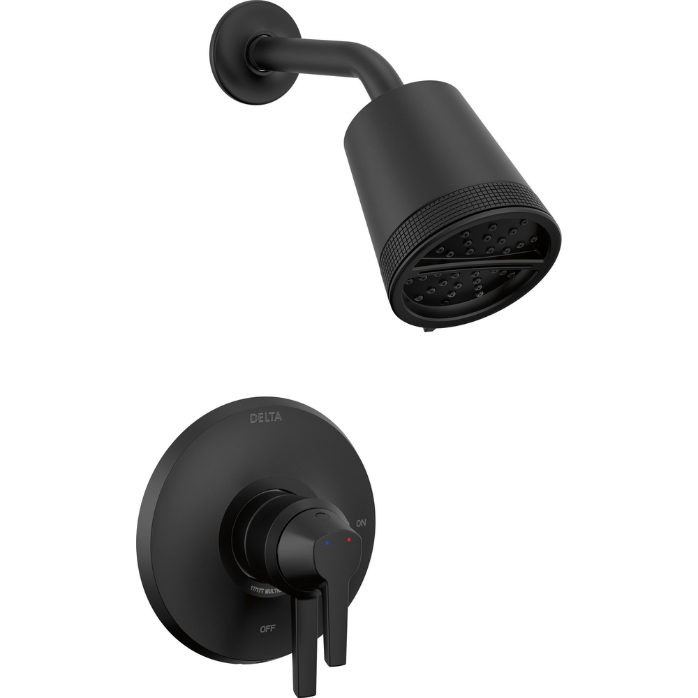 Delta T17271-BL Galeon 17 Series Shower Trim With Cylinder Showerhead Matte Black