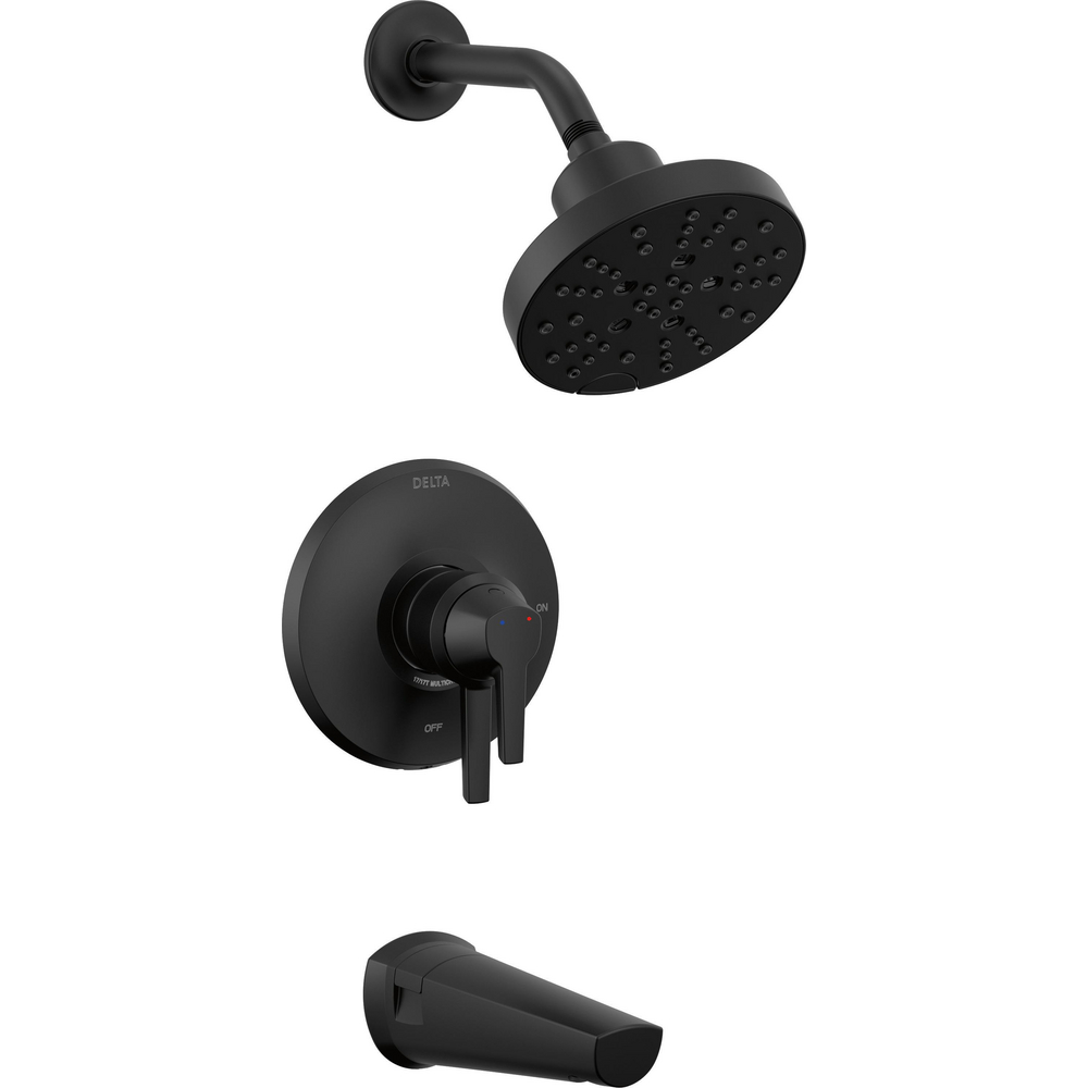 Delta T17472-BL Galeon 17S Tub Shower Trim with H2OKinetic Matte Black