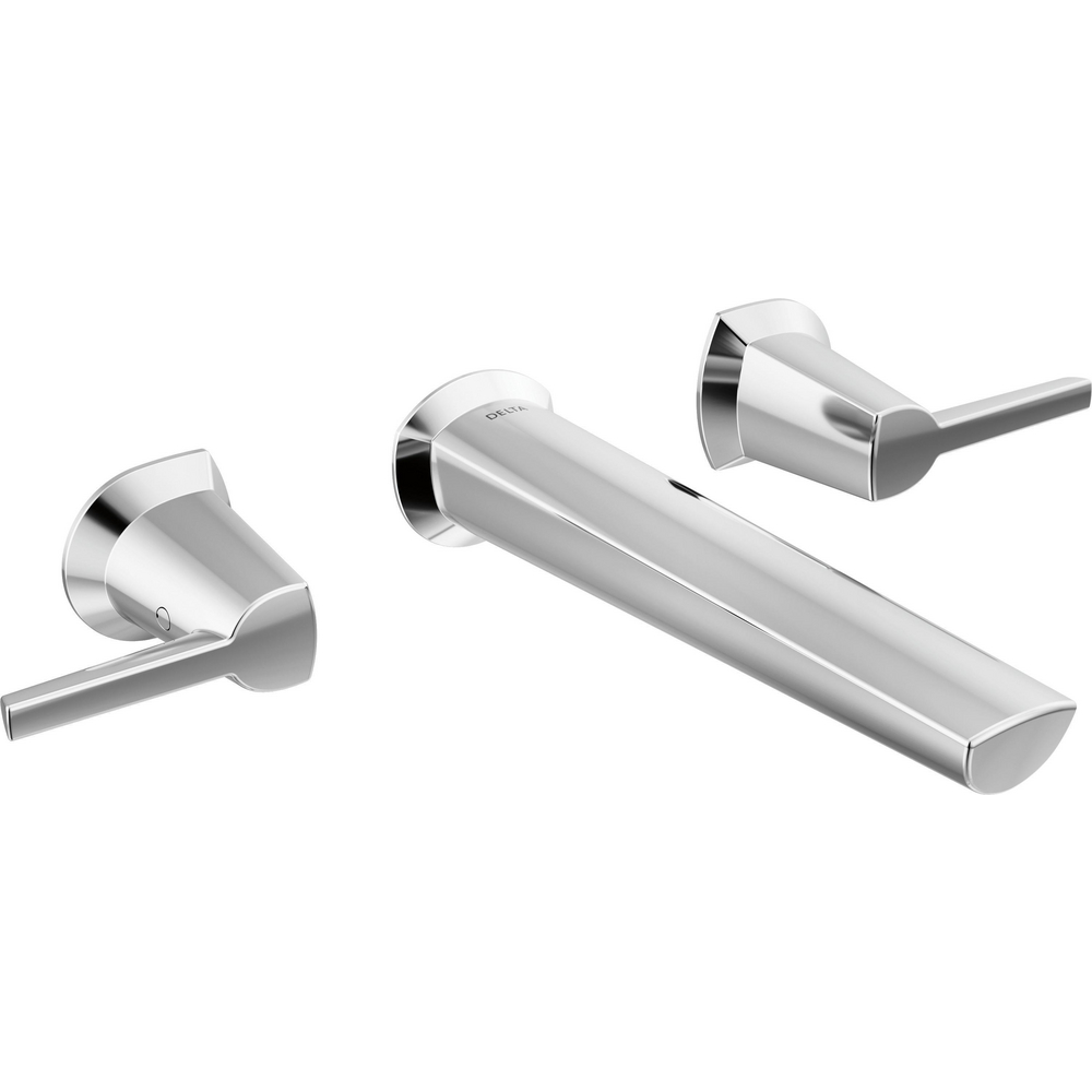 Delta T3571LF-PR-WL Galeon Two Handle Wall Mount Bathroom Faucet Lumicoat Chrome