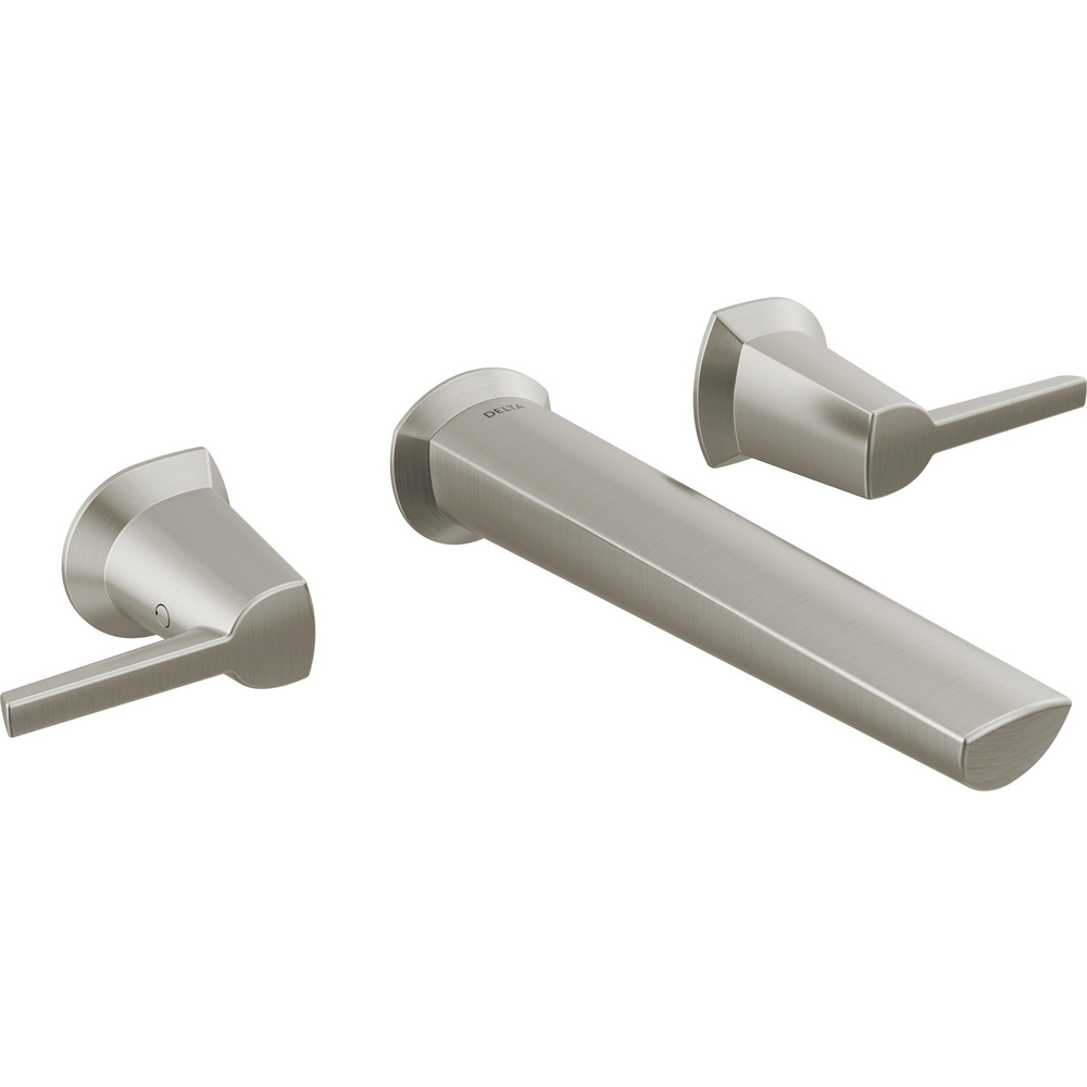 Delta T3571LF-SS-PR-WL Galeon Two Handle Wall Mount Bathroom Faucet Lumicoat Stainless