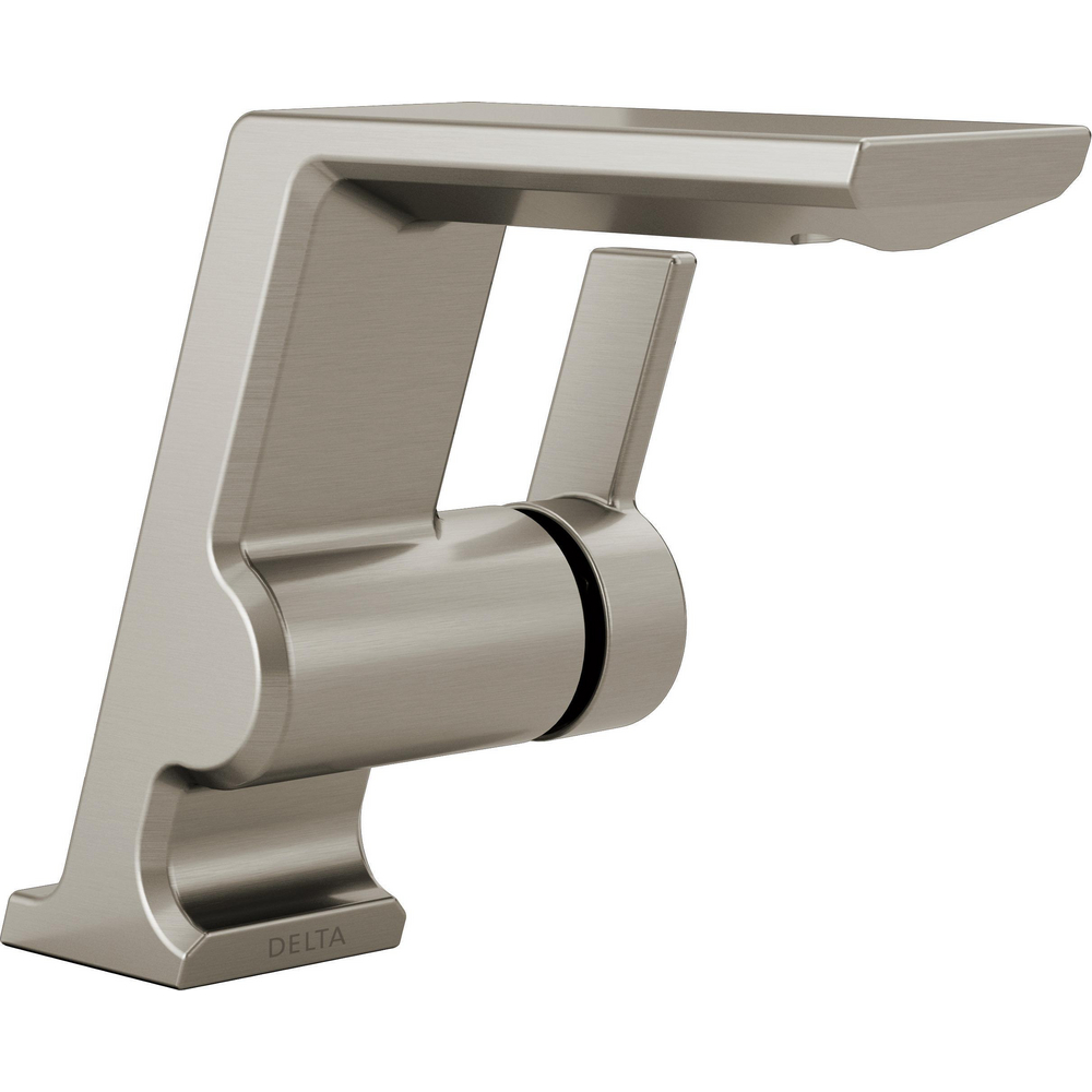 Delta 599-SS-PR-LPU-DST Pivotal Single Handle Faucet Less Pop Up Stainless