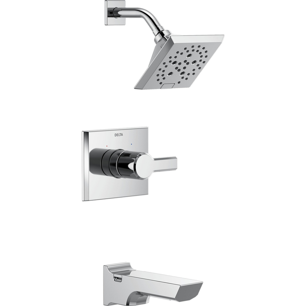 Delta T14499-PR Pivotal 14 Series Tub And Shower Trim Lumicoat Chrome