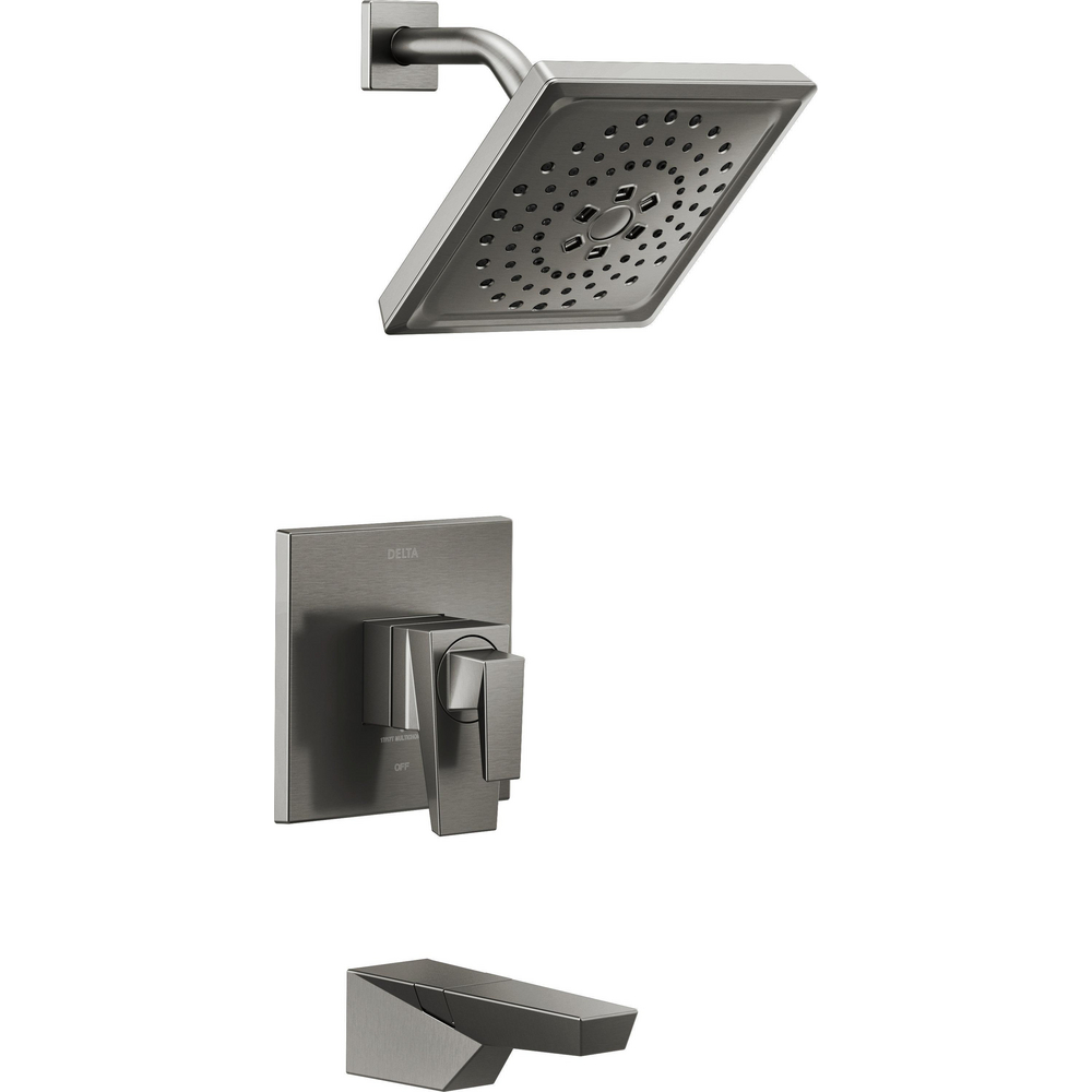 Delta T17443-KS-PR Trillian 17 Series H2Okinetic Tub Shower Trim Lumicoat Black Stainless
