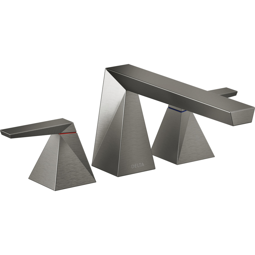 Delta T2743-KS-PR Trillian Two-Handle Roman Tub Trim Lumicoat Black Stainless